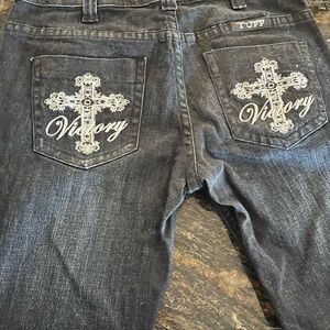 Cowgirl Tuff Victory Embroidered Jeans